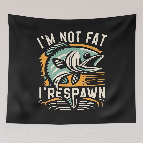 Item preview, I'm Not Fat I'm Prespawn bass fishing funny graphic designed and sold by Pitchou07.