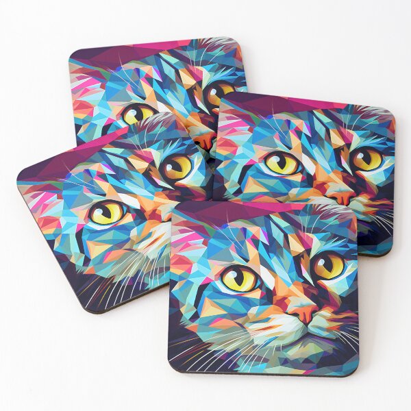 Item preview, Colorful Cat Portrait  designed and sold by TinyTints.