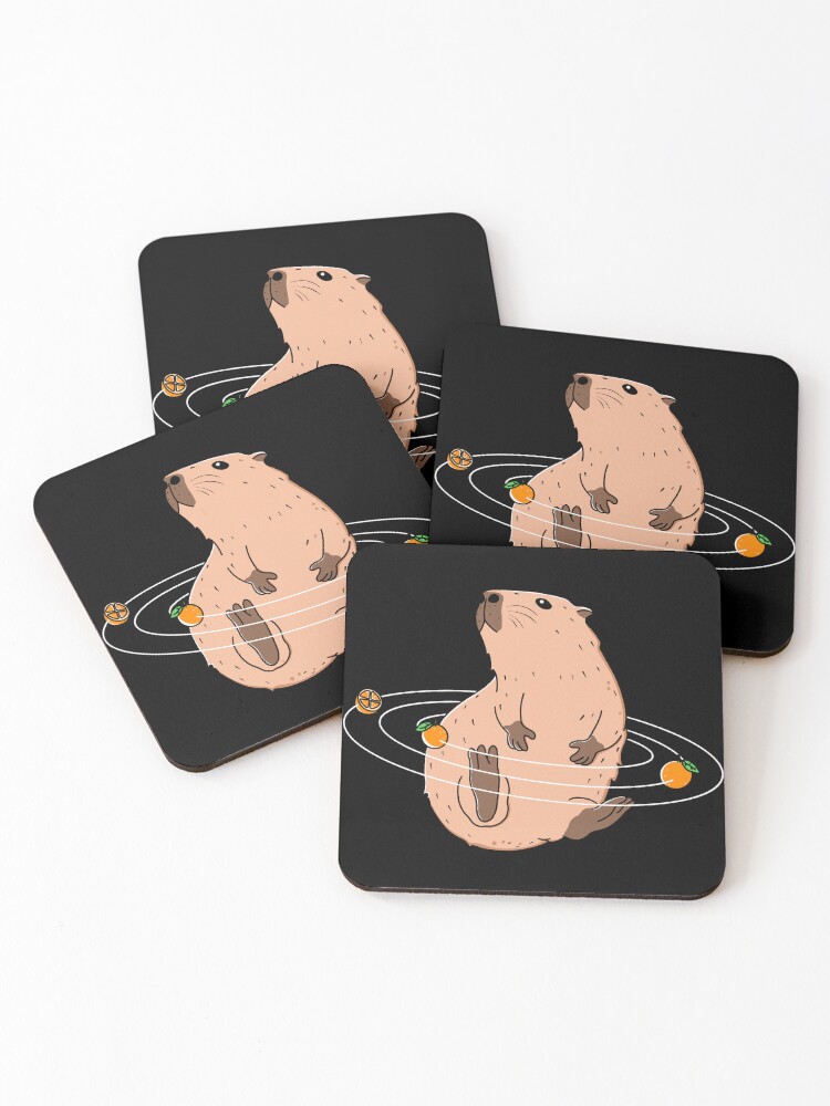 Thumbnail 1 of 5, Coasters (Set of 4), Capy Solar System designed and sold by Kimprut.