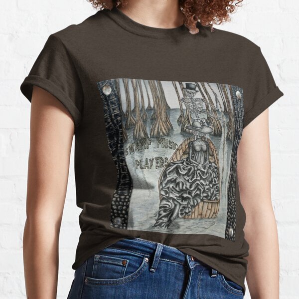 Swamp Music Players,The Ferryman & a black widow bayou gothic noir Baron Samedi, voodoo Classic T-Shirt