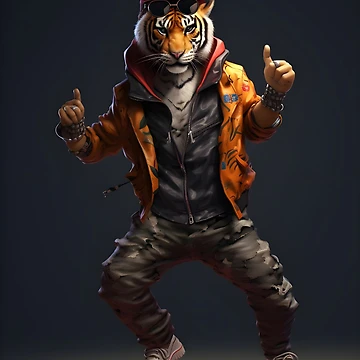 Artwork thumbnail, Tiger Rapper by somruedee