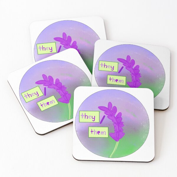 Item preview, they/them pronouns (nature inspired) designed and sold by frogcherry.