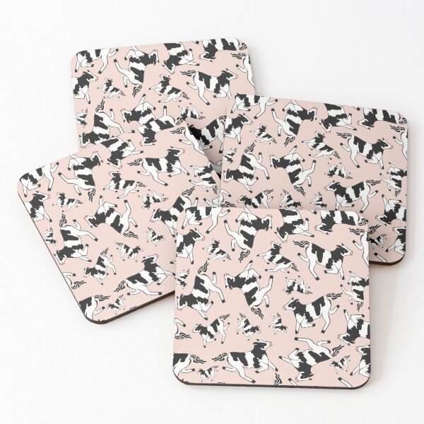 Item preview, Prancing Cows - Pink designed and sold by KBurnsArt.