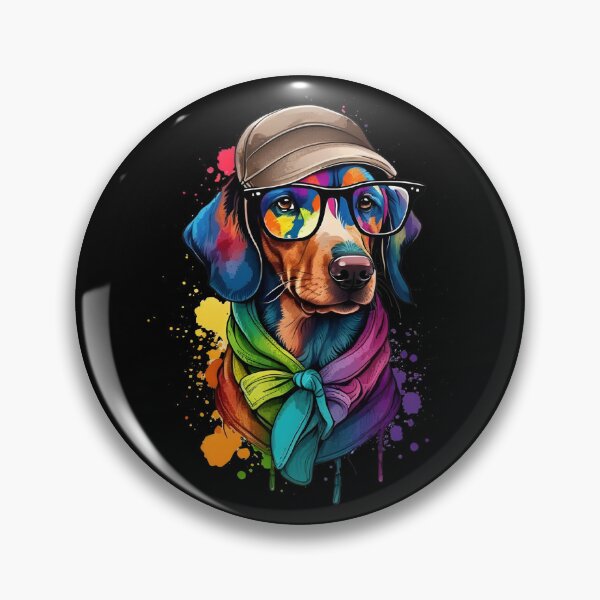 Item preview, Colorful Kawaii Dachshund Hipster designed and sold by Leonardo Palumbo.