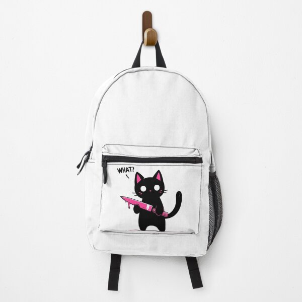 Item preview, Cat what? Murderous Black Cat with knife designed and sold by TomFrontierArt.