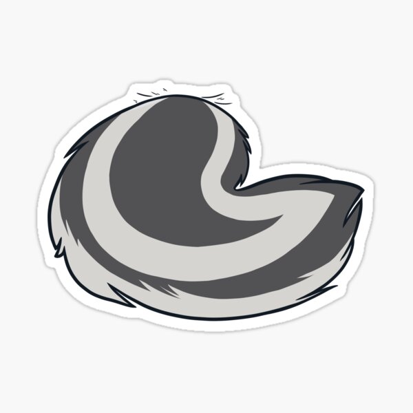 Artikel-Vorschau von Skunk Tail Aufkleber, designt und verkauft von ShaySkunk.