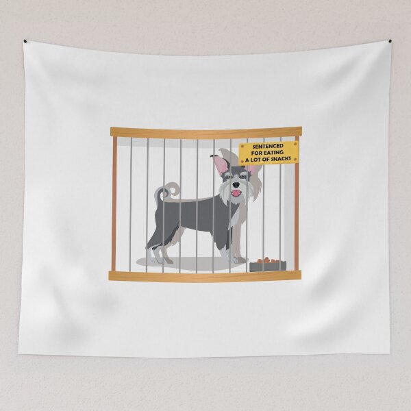 Item preview, Shnauzer Behind Bars: Snack Bandit designed and sold by Petensity.