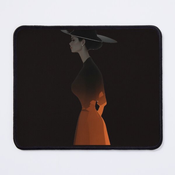Item preview, minimalist, vintage , sleek ,stylized woman, silhouette, against a faded, bright. designed and sold by thima shop.