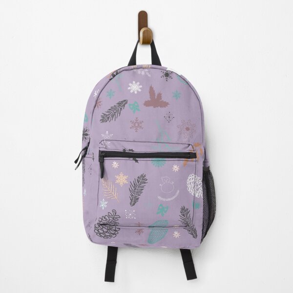 Item preview, Winter Woodland Harmony Pattern Black on Purple designed and sold by ara-designs.
