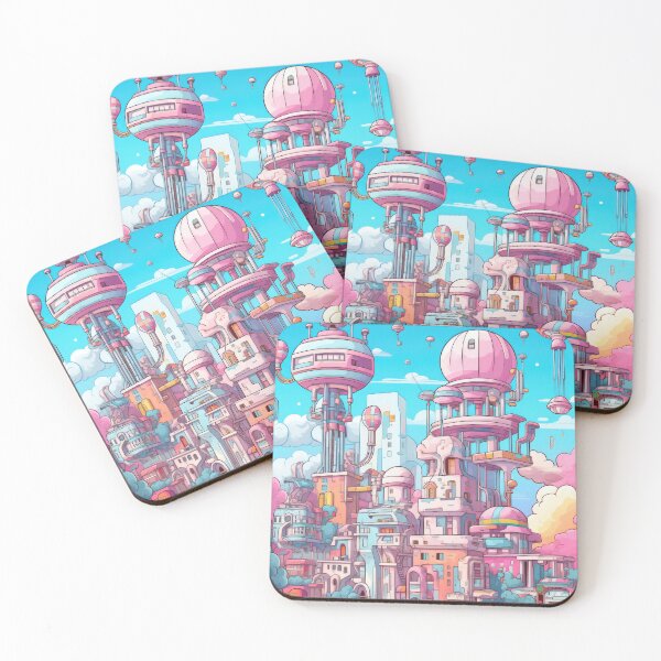 Item preview, Cute Futuristic City designed and sold by hermeneutic.