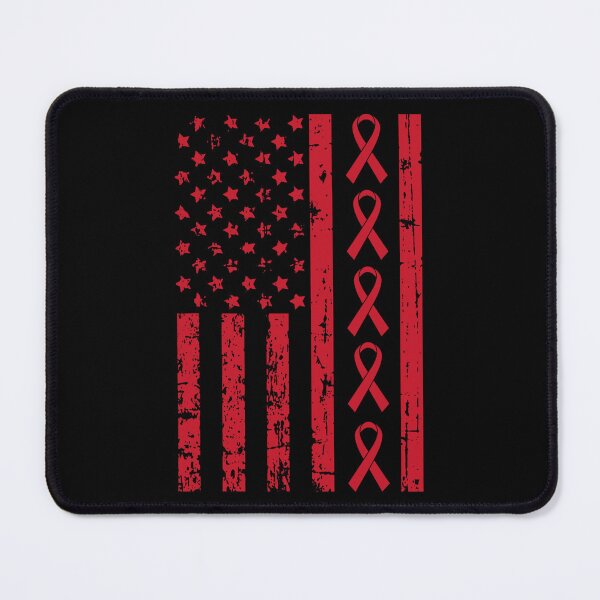 Item preview, American Flag HIV Aids Brain Aneurysm Stroke Awareness Gifts designed and sold by EagmianPheolea.