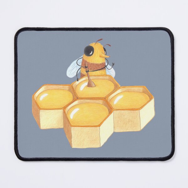 Item preview, cute honeybee making honey designed and sold by EllenLambrichts.