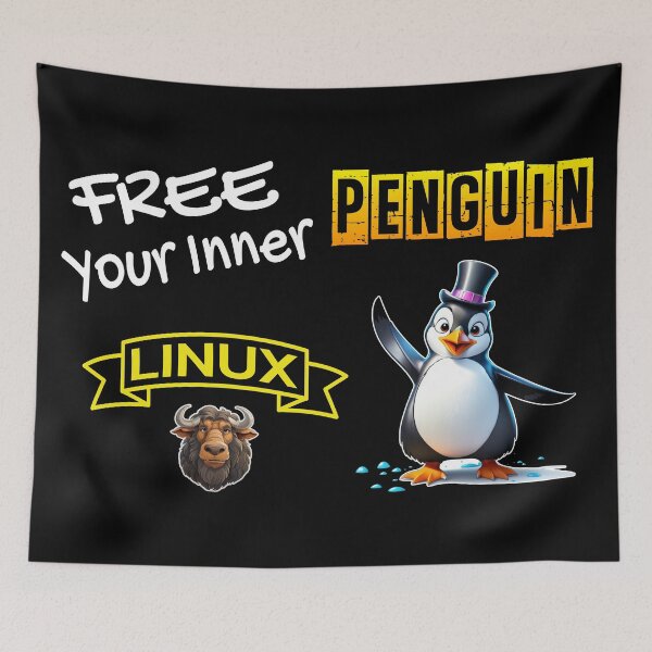 Item preview, Linux - Free Your Inner Penguin designed and sold by Image-Caption.