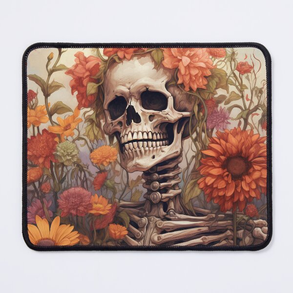 Item preview, "Skeleton with Flowers Painting designed and sold by TinyTints.