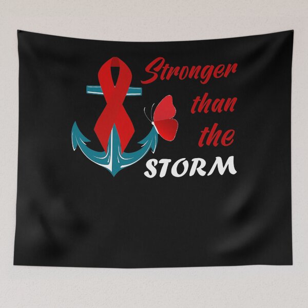 Item preview, Anchor Stronger Than The Strom Red Ribbon World AIDS Day designed and sold by EagmianPheolea.
