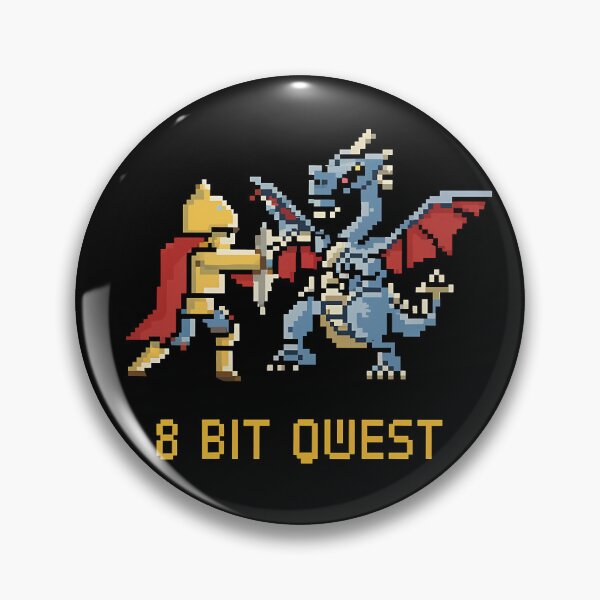 Item preview, Retro 8-Bit Knight vs Dragon – Nostalgic Pixel Art Design designed and sold by M. Altay Acik.