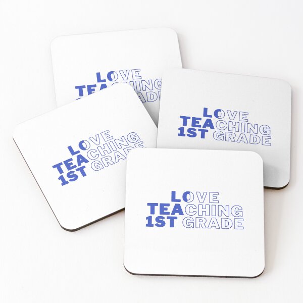 Item preview, Love Teaching 1st Grade | Typographic designed and sold by niclothing.