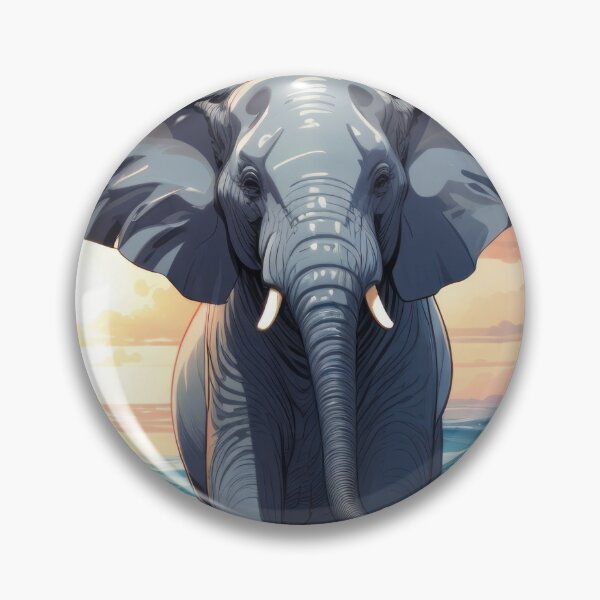 Aperçu de l'œuvre Bel éléphant heureux dans la mer et le soleil créée et vendue par Damian Sobczyk.