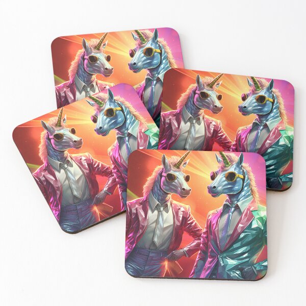 Item preview, Neon-Infused Digitalism: Unicorns in Suits designed and sold by TinyTints.