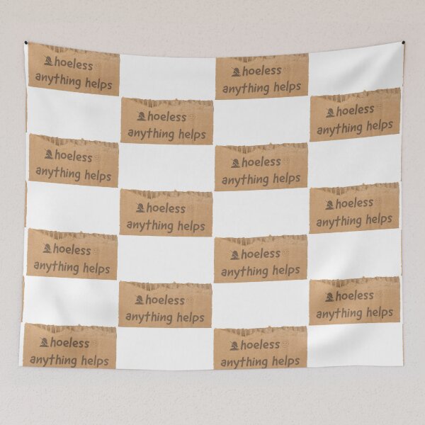 Item preview, hoeless sign - cardboard homeless sign designed and sold by GodsOfArt.