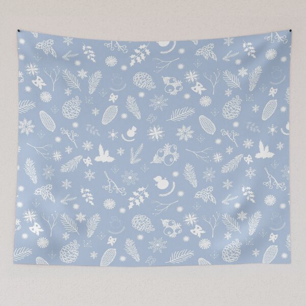 Item preview, Winter Woodland Harmony Pattern on Sky Blue designed and sold by ara-designs.