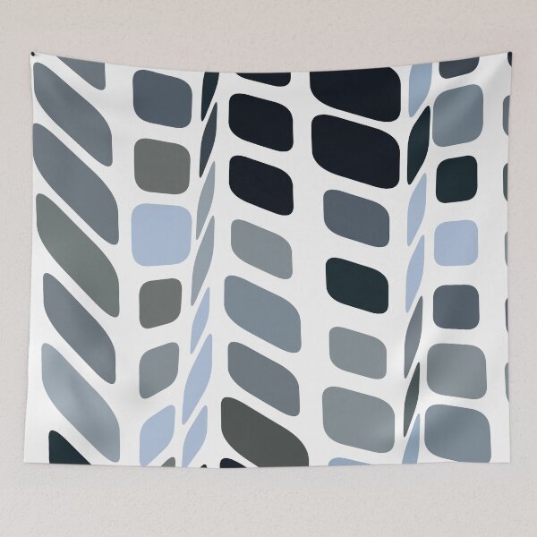 Item preview, Folded Black and Light Blue Tiles designed and sold by Tactux - Digital Artist.
