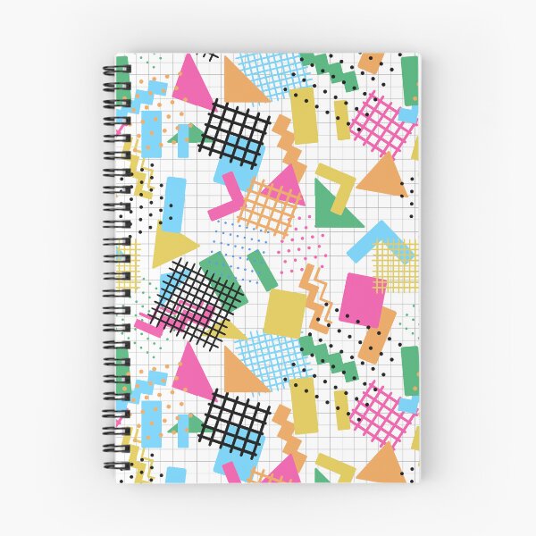 Item preview, Graph Paper Retro Doodles - 1980s Inspired Neon Pattern designed and sold by GenAumonier.