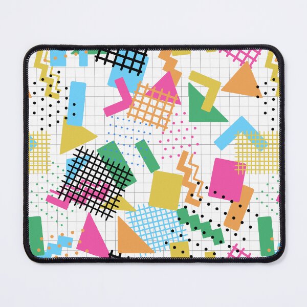 Item preview, Graph Paper Retro Doodles - 1980s Inspired Neon Pattern designed and sold by GenAumonier.