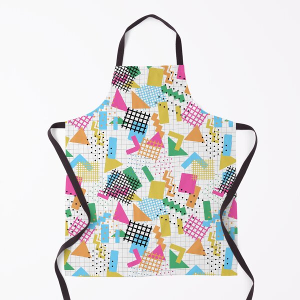 Item preview, Graph Paper Retro Doodles - 1980s Inspired Neon Pattern designed and sold by GenAumonier.