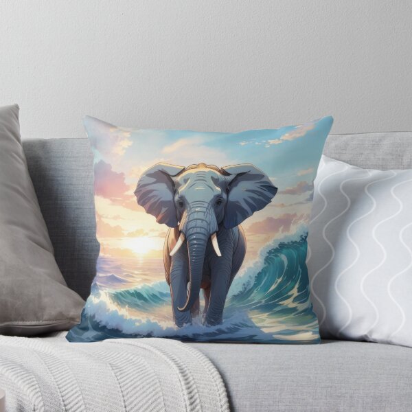 Item preview, Beautiful happy elephant in the sea and sunshine designed and sold by Damian Sobczyk.