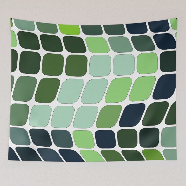 Item preview, Dancing Green and Dark Tiles designed and sold by Tactux - Digital Artist.