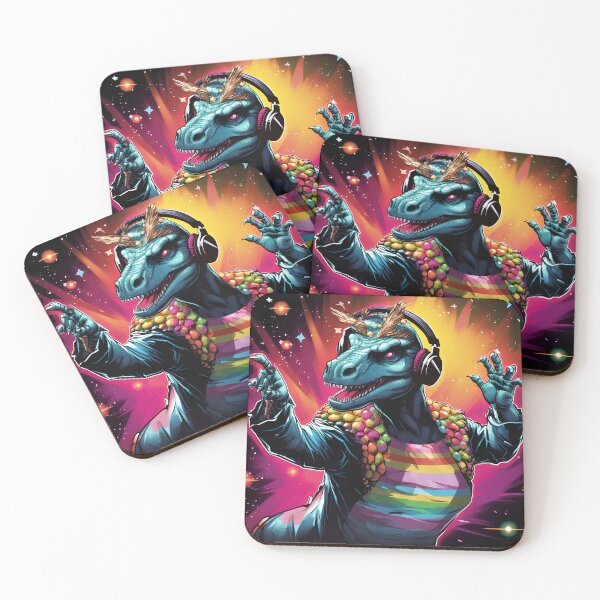 Item preview, Psychedelic Disco Dino designed and sold by TinyTints.