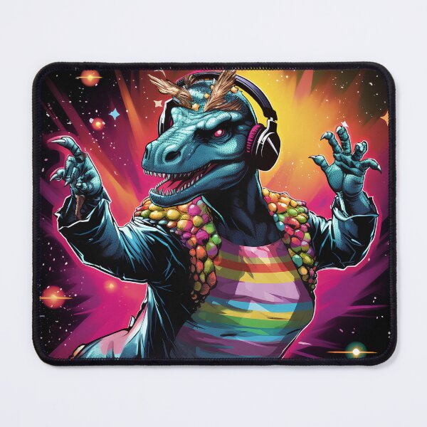 Item preview, Psychedelic Disco Dino designed and sold by TinyTints.