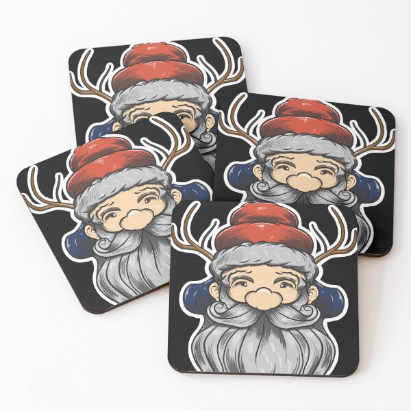Item preview, Santa Claus with reindeer horns designed and sold by 3nine.