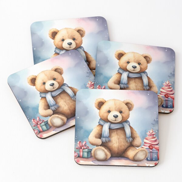 Item preview, Watercolor cute Christmas bear clipart, cute Teddy bear, Christmas mood clipart, funny Christmas clipart designed and sold by Zenalia.