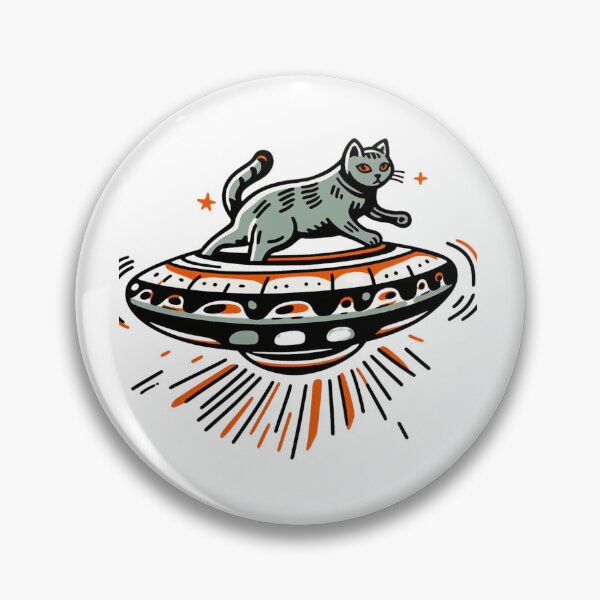 Artikelvorschau, Katzen-UFO spielt Katze, Katzenkult entworfen und verkauft von sharon1210.