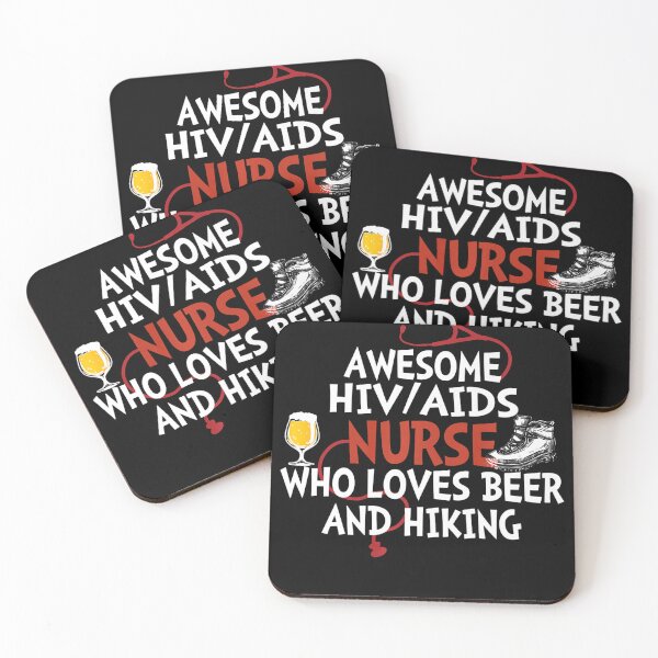 Item preview, Awesome HIVAIDS Nurse who loves beer and hiking designed and sold by EagmianPheolea.