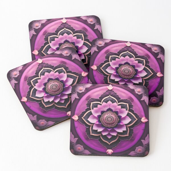 Item preview, Purple Lotus Flower Mandala designed and sold by SpiritualManda.