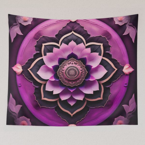 Item preview, Purple Lotus Flower Mandala designed and sold by SpiritualManda.