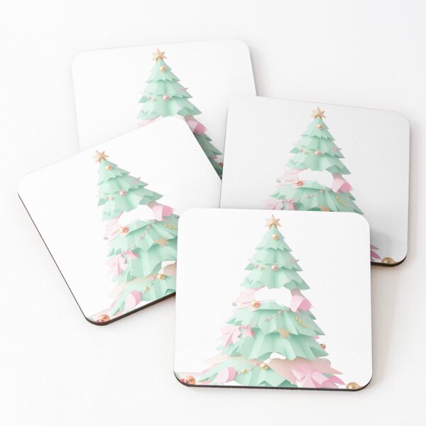 Artikelvorschau, Papierhandwerk des Weihnachtsbaums, Pastellfarbenspritzer, frohes neues Jahr entworfen und verkauft von thima shop.