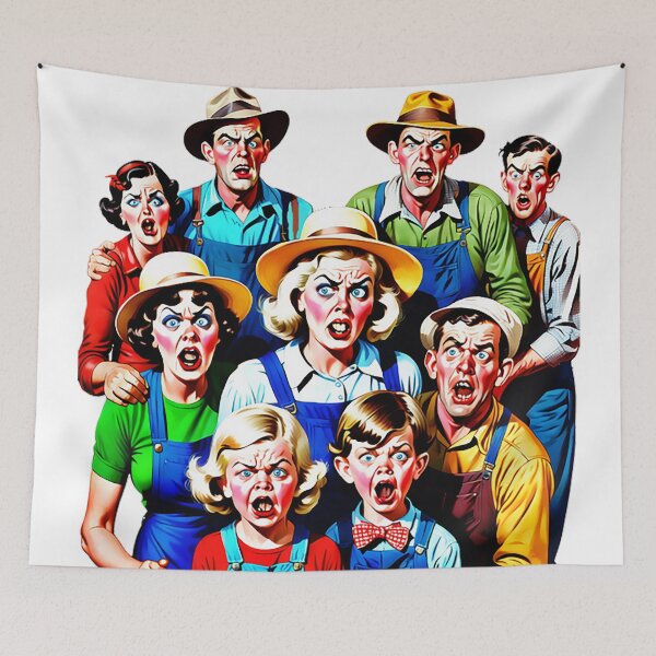 Item preview, Family of stressed people from the countryside designed and sold by marccelusshop.