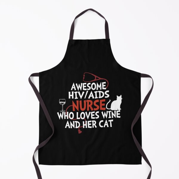 Item preview, Awesome HIVAIDS Nurse who loves wine and her cat designed and sold by EagmianPheolea.