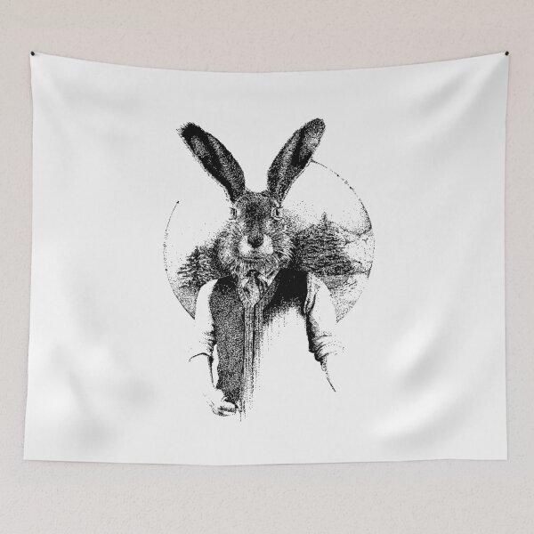 Item preview, A drawing of a rabbit and a forest in the background designed and sold by Marcin Glawdel.