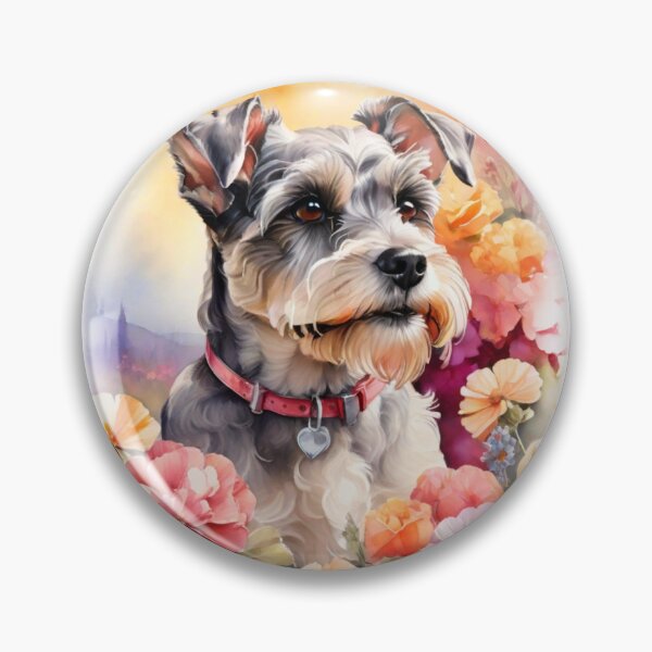 Item preview, Terrier Cute Dog with Flowers Watercolor designed and sold by Thomas Marr.