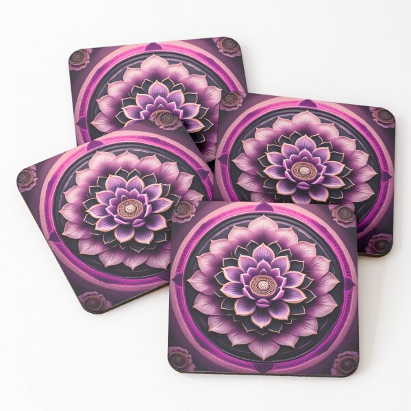 Item preview, Mandala Flower Purple Lotus designed and sold by SpiritualManda.