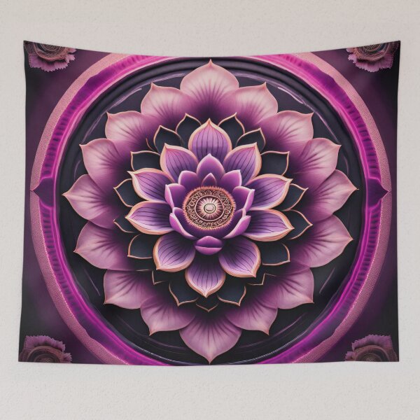 Item preview, Mandala Flower Purple Lotus designed and sold by SpiritualManda.