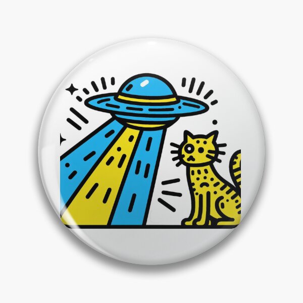 Artikelvorschau, Katzen-UFO spielt Katze, Katzenkult entworfen und verkauft von sharon1210.