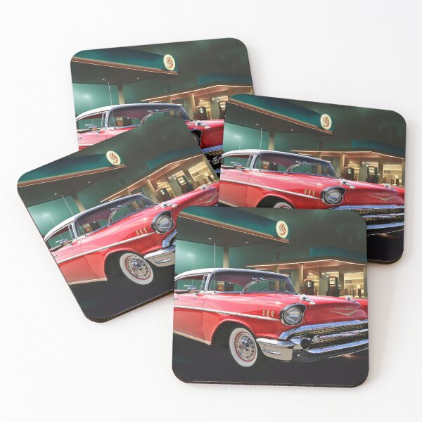 Item preview, 1957 Chevrolet BelAir en la antigua gasolinera designed and sold by Peter Kraaibeek | Generative Designs and Car Art.