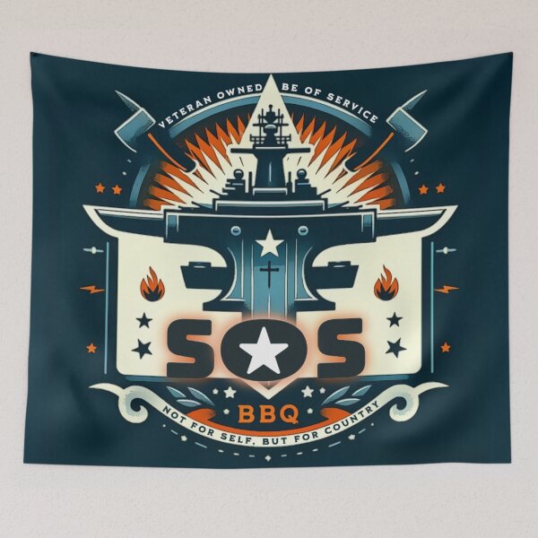 Item preview, SOS BBQ Conceptual Logo Design designed and sold by gleefulme.