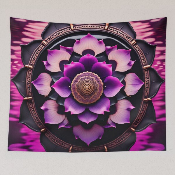 Item preview, Spiritual Mandala Purple Lotus designed and sold by SpiritualManda.